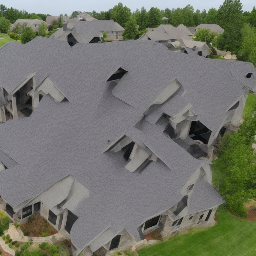 Completed residential roofing project with professional craftsmanship